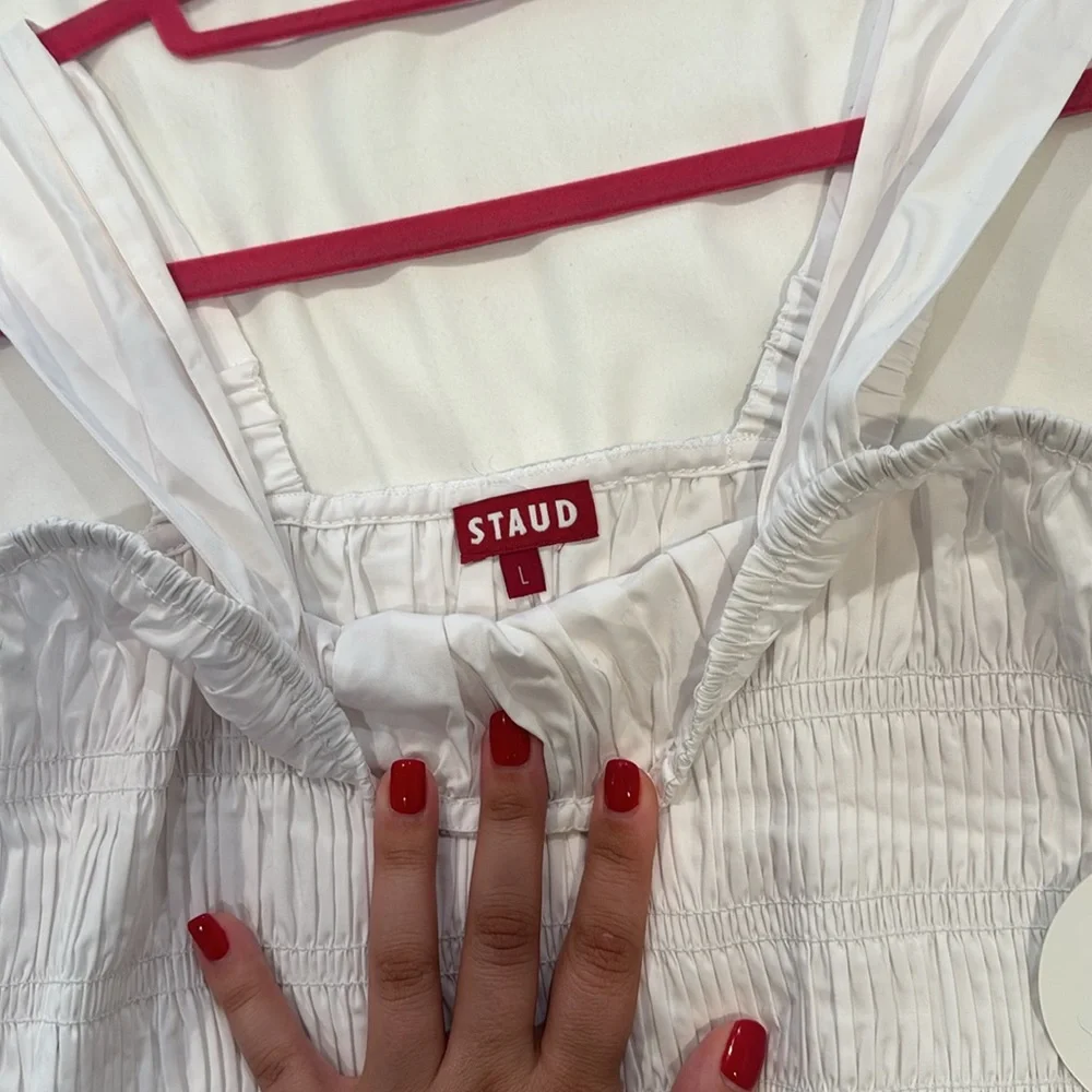 STAUD Ida Cotton Blend Poplin Top *NWT*